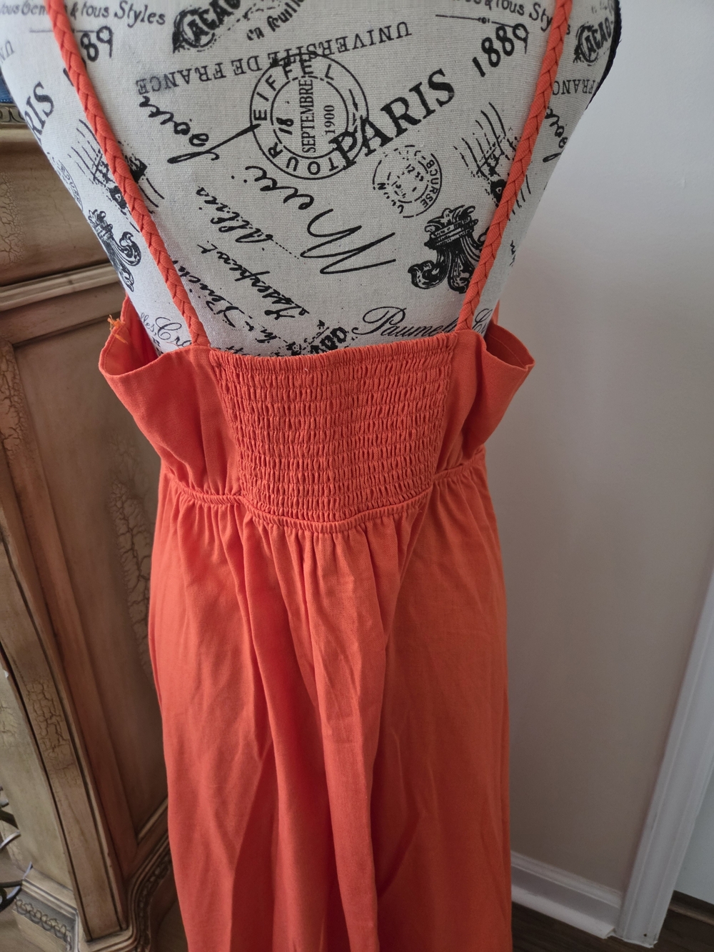 Monteau Vibrant Orange Button-Front Maxi Dress - Picture 6 of 8